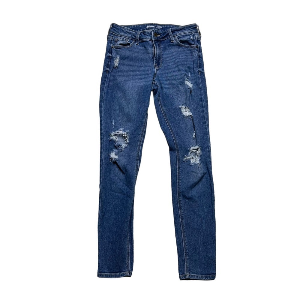 Old Navy mid rise super skinny rockstar holy jeans